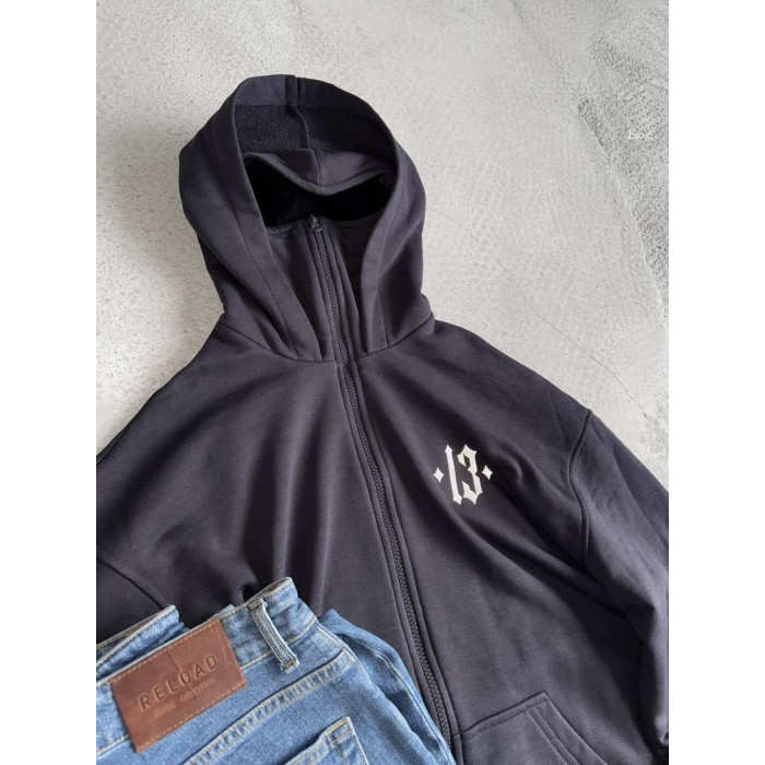 Oversize худі з рефлективним принтом