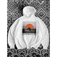 Oversize худі з принтом