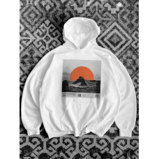 Oversize худі з принтом