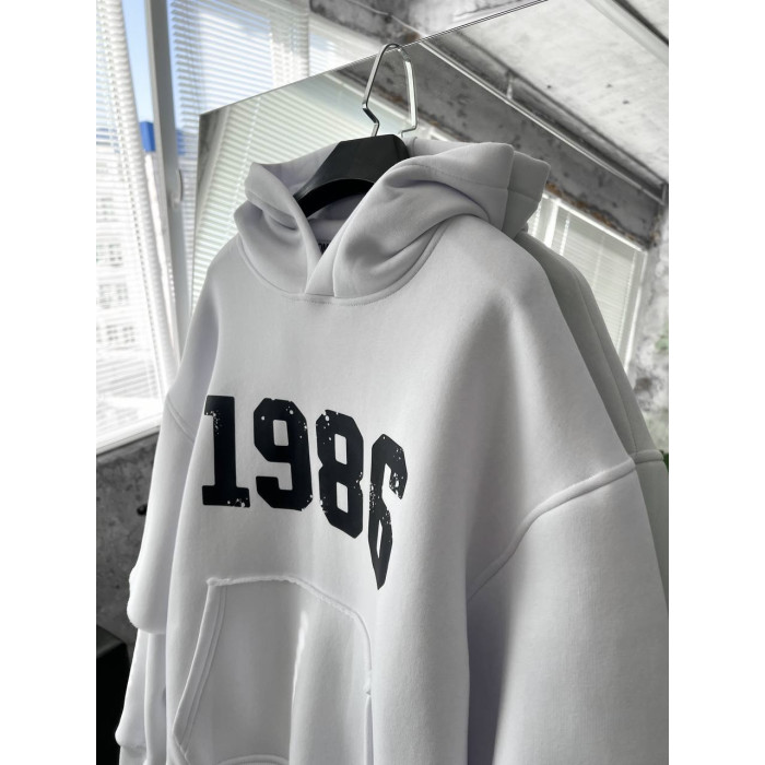 Oversize худі на флісі з принтом