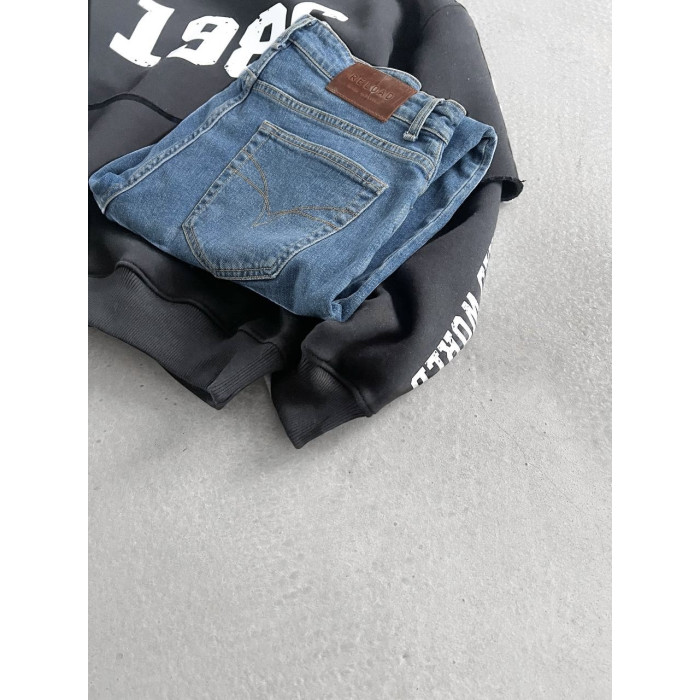 Oversize худі на флісі з принтом