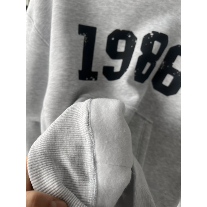 Oversize худі на флісі з принтом