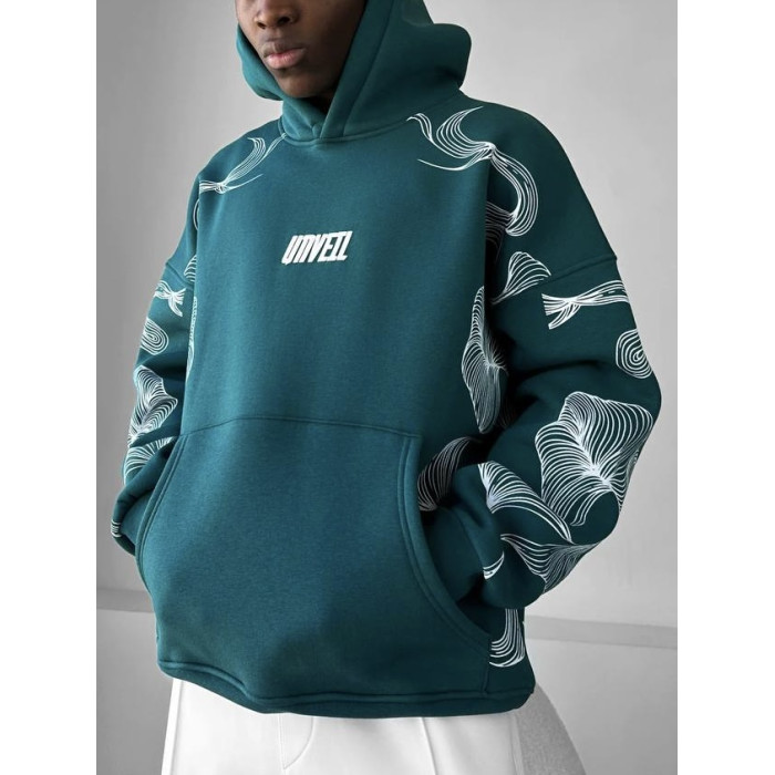 Oversize худі з принтом