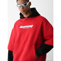 Oversize худі з імітацією футболки