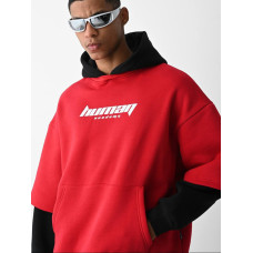 Oversize худі з імітацією футболки