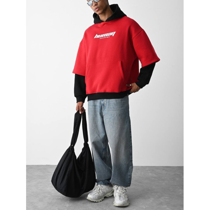 Oversize худі з імітацією футболки