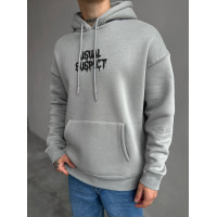Oversize худі на флісі з принтом