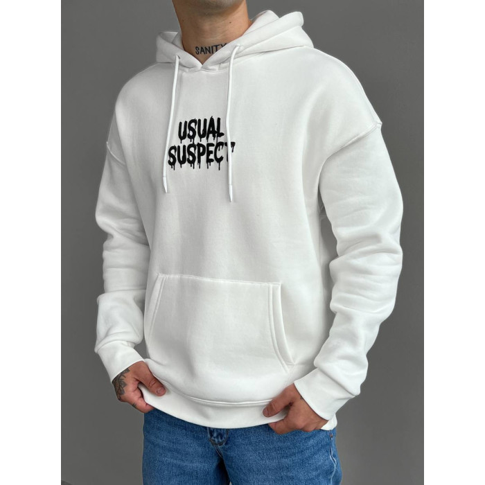 Oversize худі на флісі з принтом