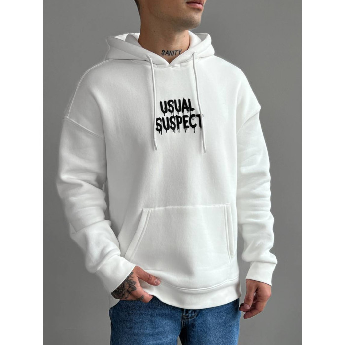 Oversize худі на флісі з принтом