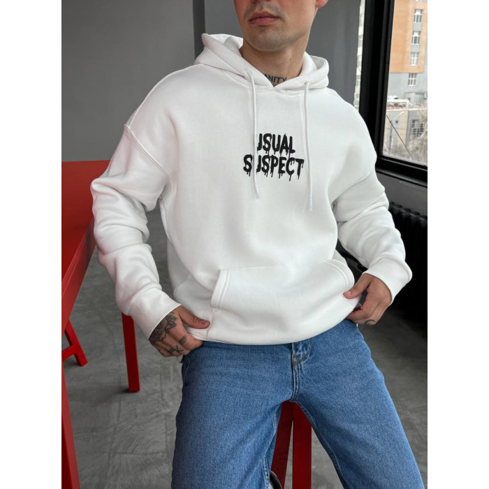 Oversize худі на флісі з принтом