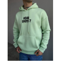 Oversize худі на флісі з принтом