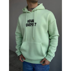 Oversize худі на флісі з принтом