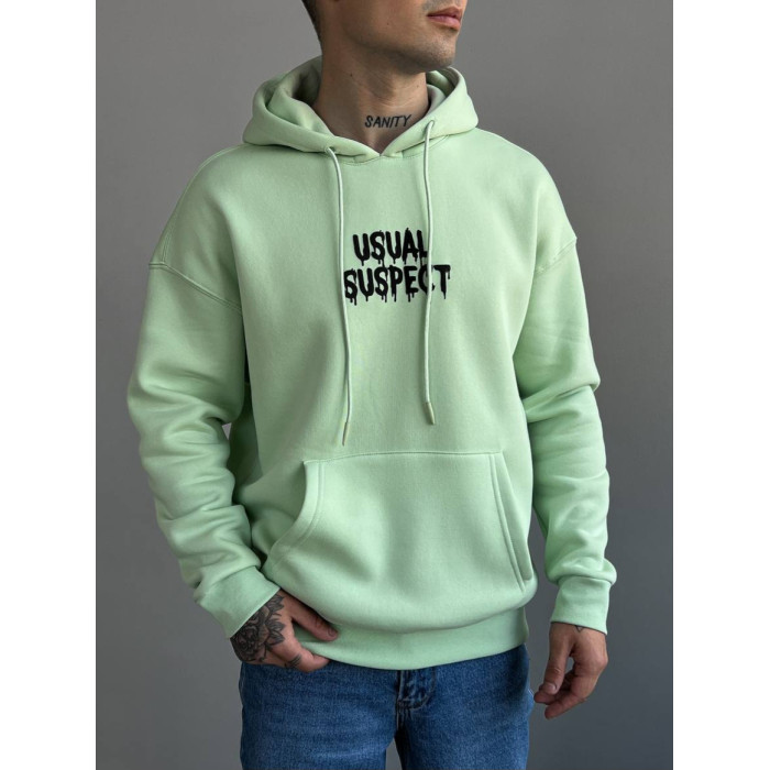 Oversize худі на флісі з принтом