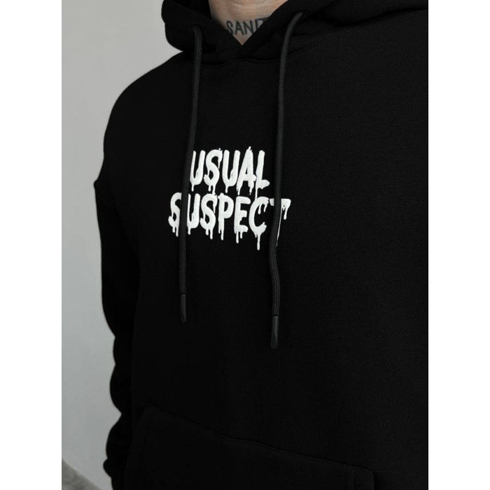 Oversize худі на флісі з принтом