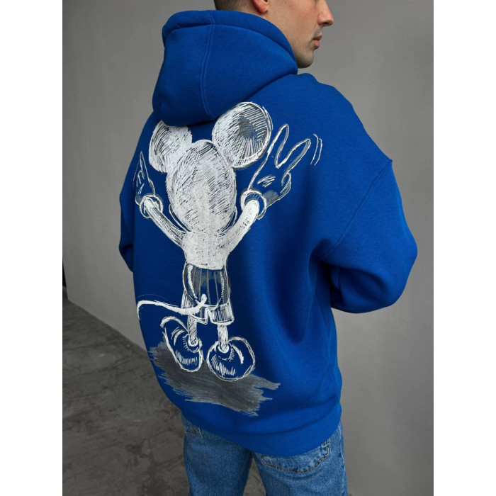 Oversize худі на флісі з принтом