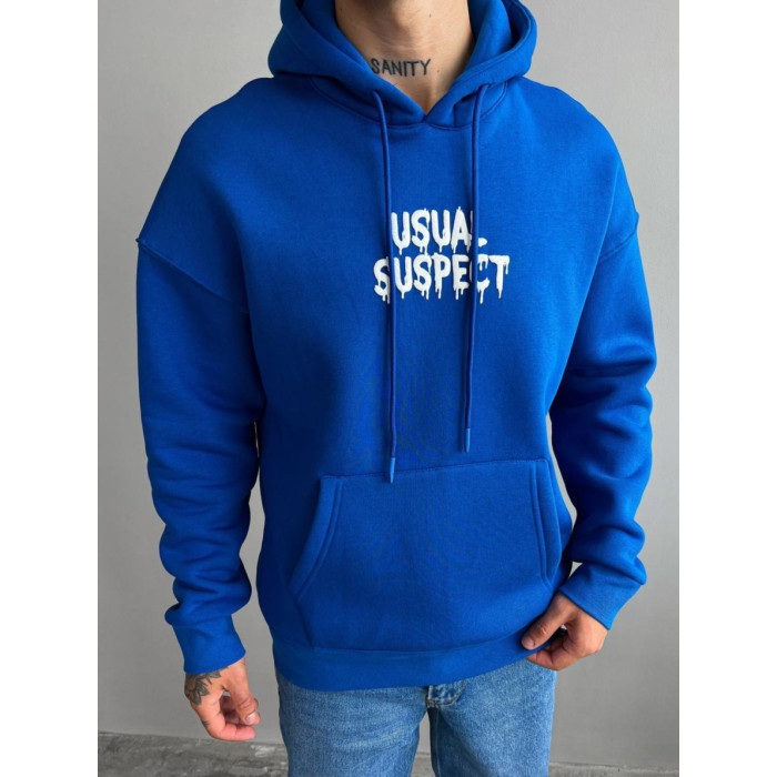 Oversize худі на флісі з принтом