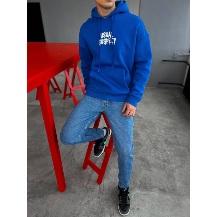 Oversize худі на флісі з принтом