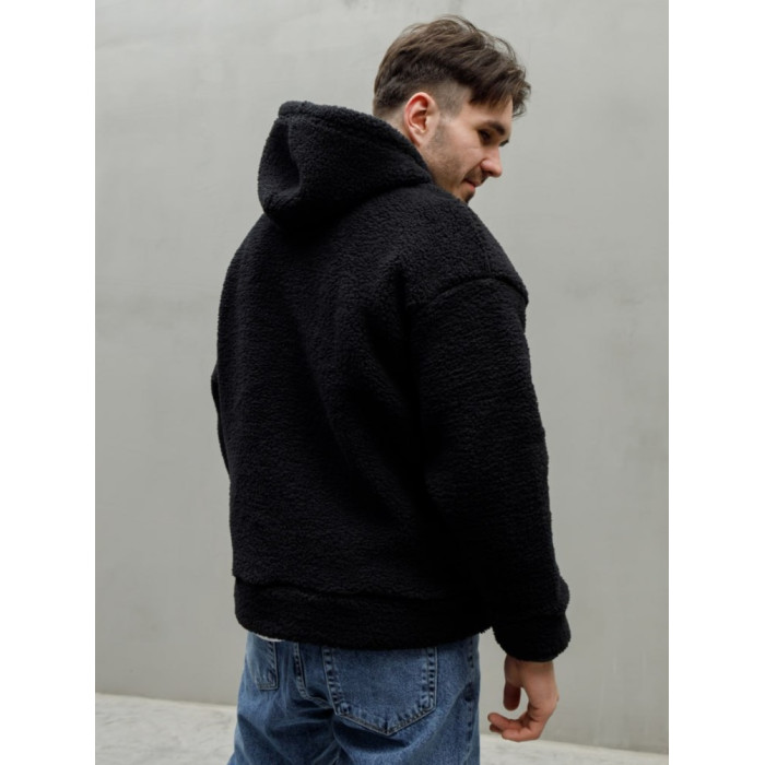 Oversize худі з плюшевої тканини
