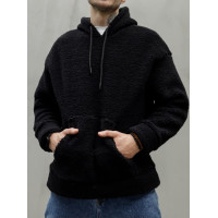 Oversize худі з плюшевої тканини