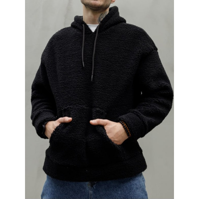 Oversize худі з плюшевої тканини