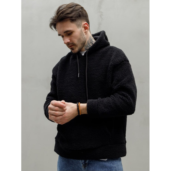 Oversize худі з плюшевої тканини