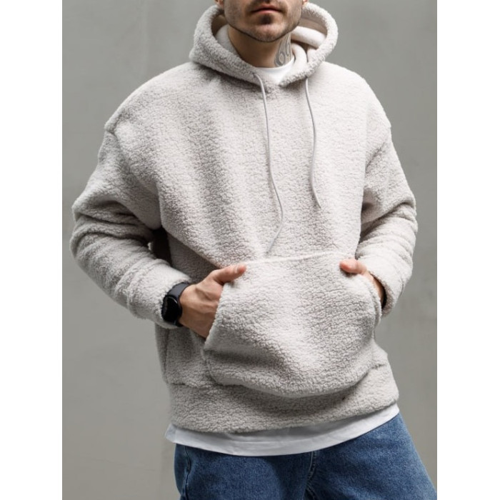 Oversize худі з плюшевої тканини