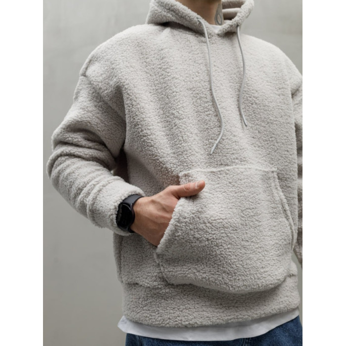 Oversize худі з плюшевої тканини