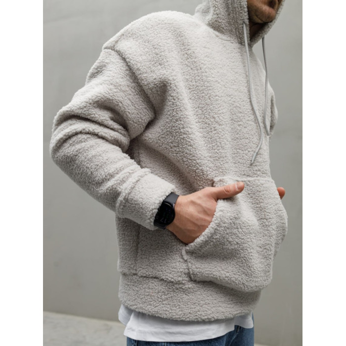 Oversize худі з плюшевої тканини