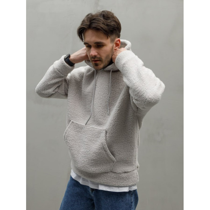 Oversize худі з плюшевої тканини