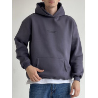 Oversize худі на флісі з надписом