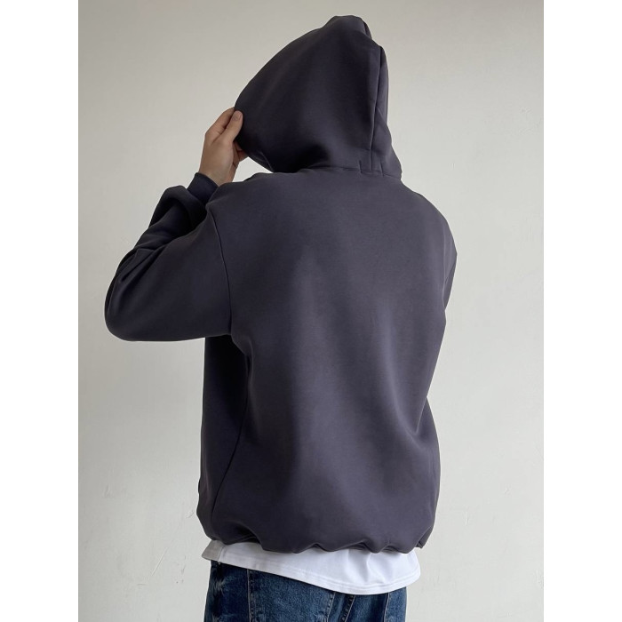 Oversize худі на флісі з надписом