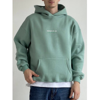 Oversize худі на флісі з надписом