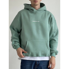 Oversize худі на флісі з надписом
