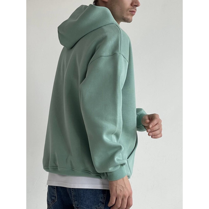 Oversize худі на флісі з надписом