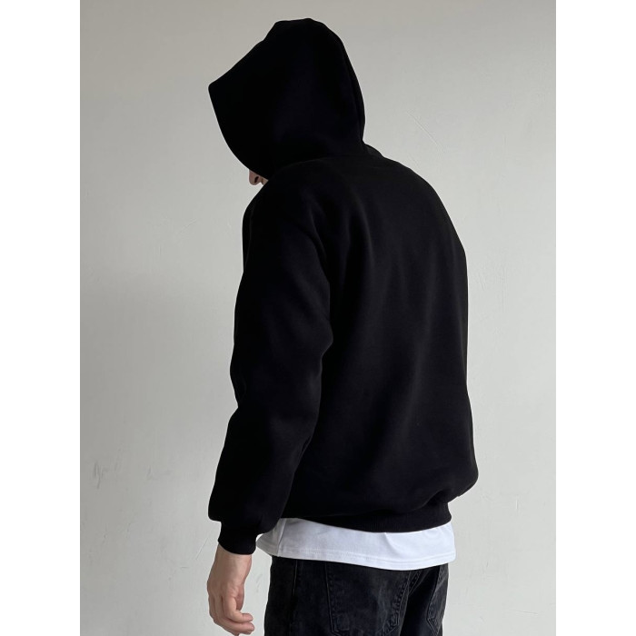 Oversize худі на флісі з надписом