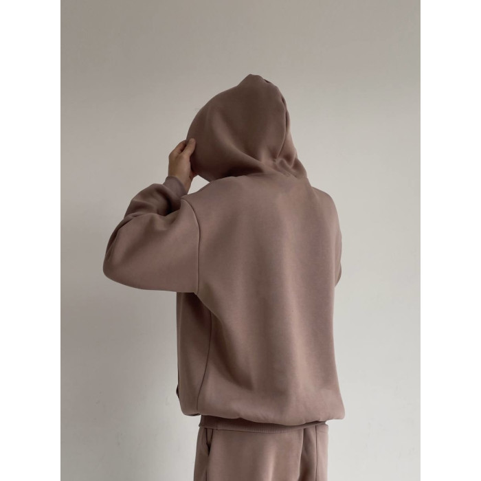 Oversize худі на флісі з надписом