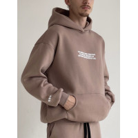 Oversize худі на флісі з надписом