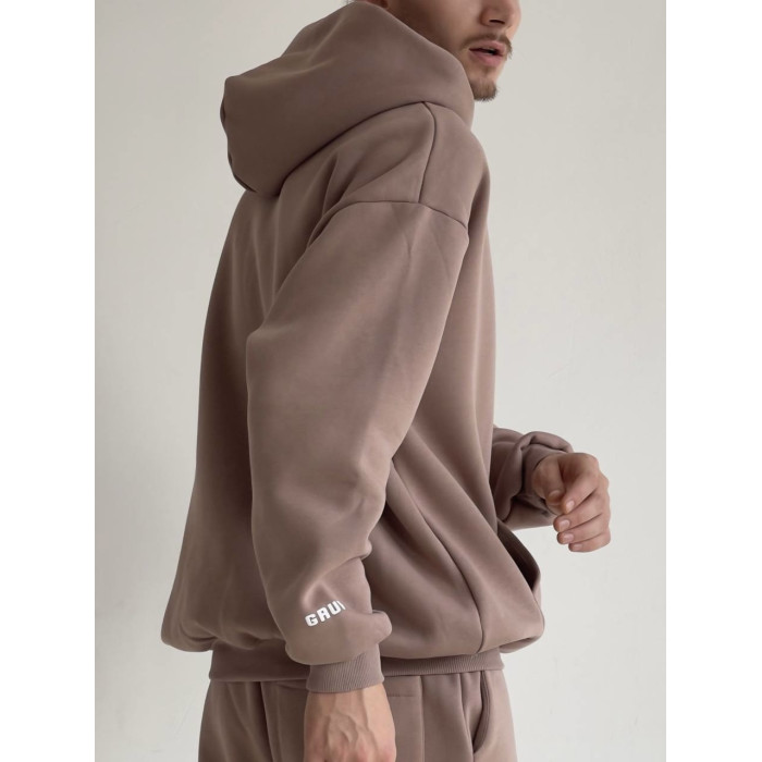Oversize худі на флісі з надписом