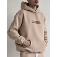 Oversize худі на флісі з надписом