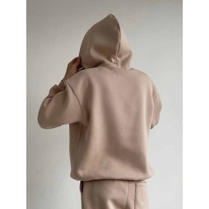 Oversize худі на флісі з надписом