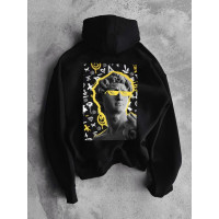 Oversize худі з принтом