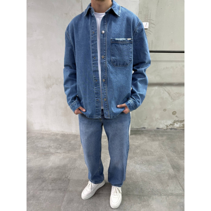 Джинсова oversize куртка 