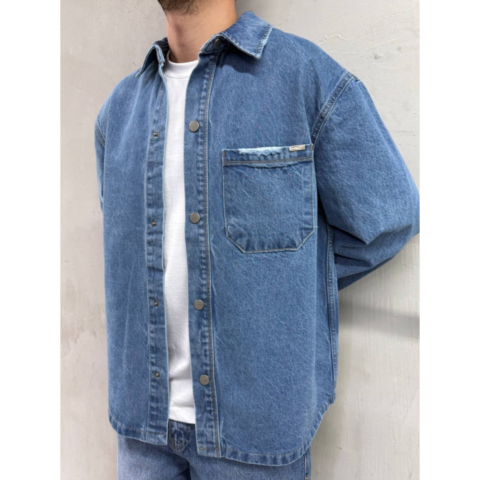 Джинсова oversize куртка 