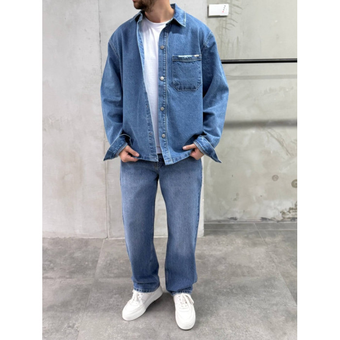 Джинсова oversize куртка 