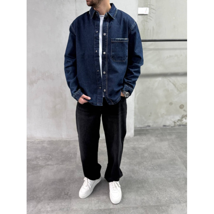 Джинсова oversize куртка 
