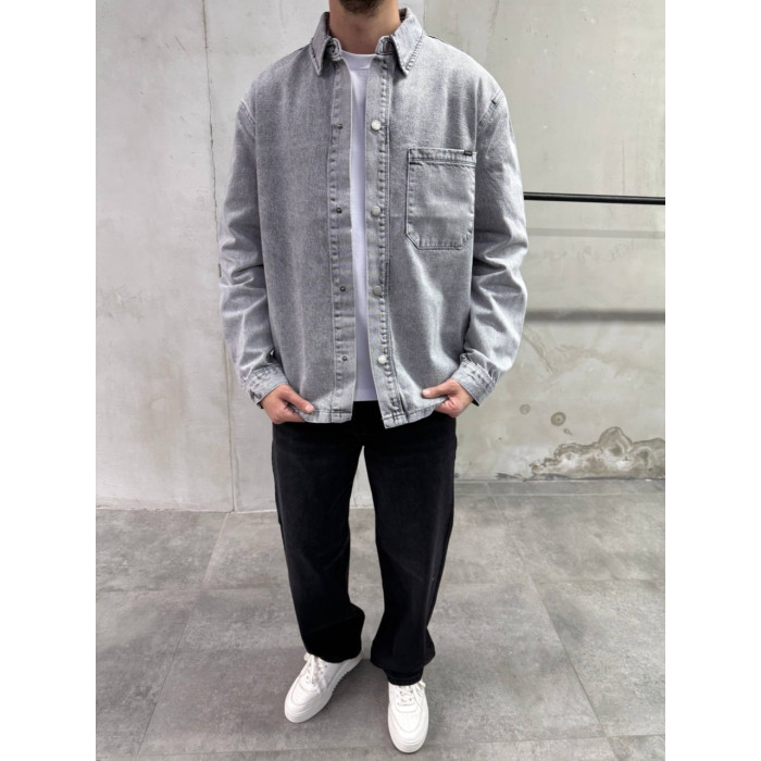 Джинсова oversize куртка 