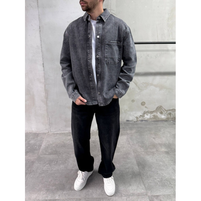 Джинсова oversize куртка 