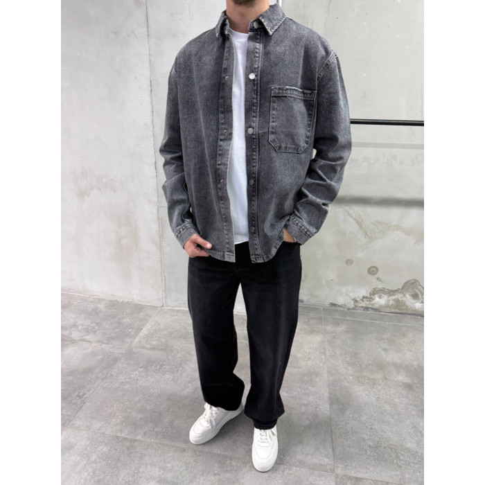 Джинсова oversize куртка 