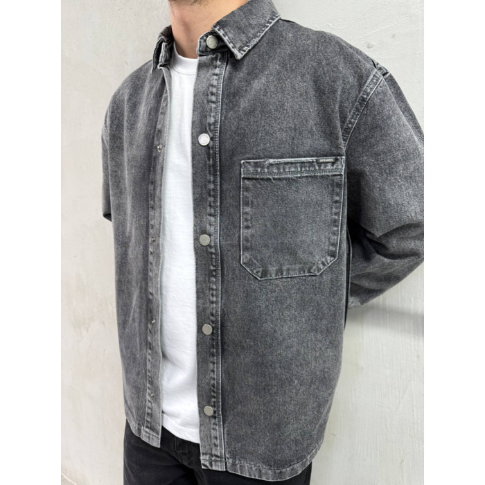 Джинсова oversize куртка 