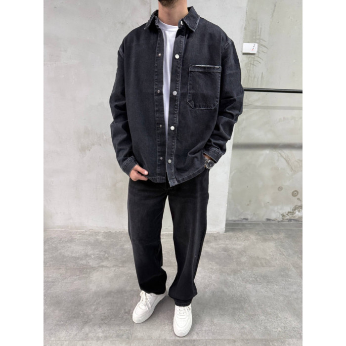 Джинсова oversize куртка 
